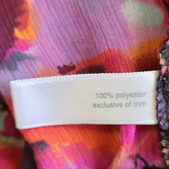 Fashion Bug Woman's Multi Patterned 3/4 Sleeve Blouse, Size: Large Color: Pink - Picture 7 of 12